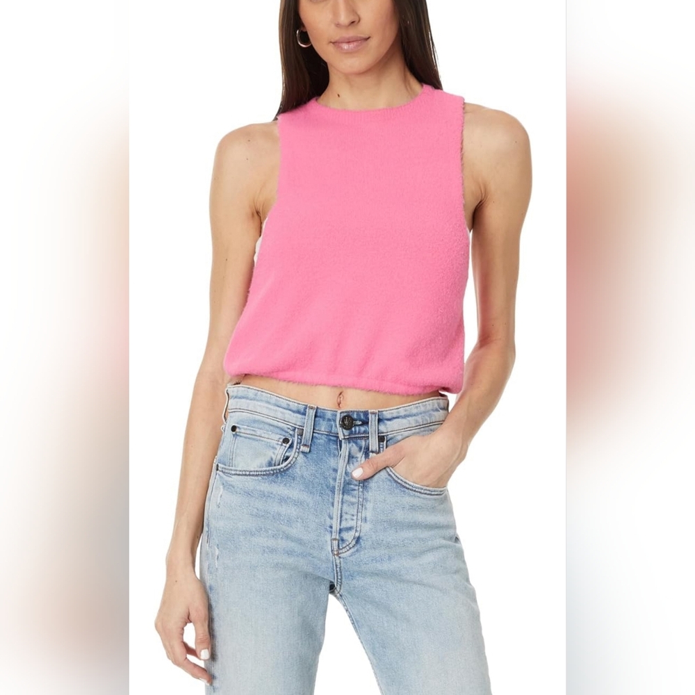 Free People Intimately Neon Pink Terry Racerback Tank Top (Size L)